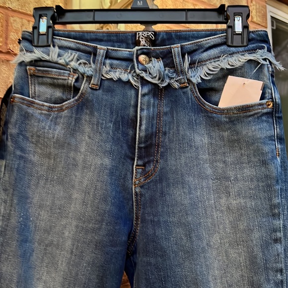 NWT PRPS High-Waist Denim Joggers Denim Blue Size 27 - Picture 4 of 12